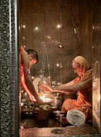 Jalabhisheka and Arati at HH Shrimat Parijnanashram Swamiji II Sannidhih (27 Sep 2024)